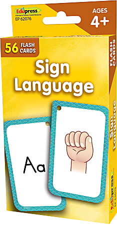 Teacher Created Resources Sign Language Flash Cards, 5-1/8" x 3-1/8", 4th Grade, Pack Of 56 Flash Cards