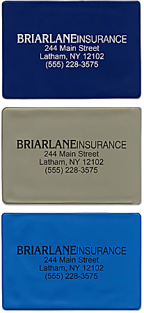 Custom Insurance Card Holder, 5-3/4" x 4-3/16", Red