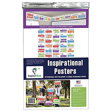 Ashley Productions Card Stock Posters, 17" x 11", English, Set Of 30 Posters