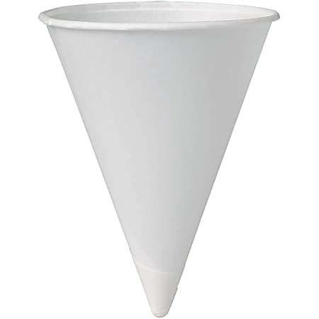 Solo Paper Cone Water Cups White 4 Oz Bag Of 200 Cups Office Depot