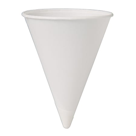 Solo® Paper Cone Water Cups, White, 4 Oz, Bag Of 200 Cups