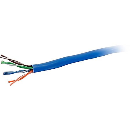 C2G 1000ft Cat6 Cable - Unshielded (UTP) Ethernet Cable - Bulk Cat6 Cable with Solid Conductors - CMR Rated - Blue - Category 6 for Network Device - 1000 ft - Bare Wire - Bare Wire - Blue