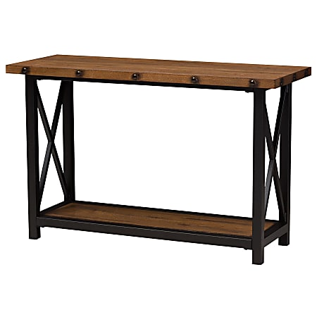 Baxton Studio Milan Console Table, Brown/Black