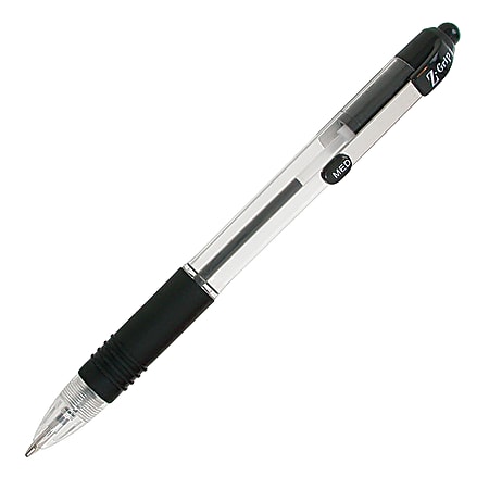 Medium Point Black Ink Z-Grip Retractable Ballpoint Pen 1.0mm 22215 5 Pieces - 1 