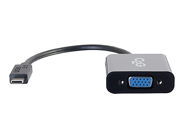 C2G USB C to VGA Adapter - USB C 3.1 - External video adapter - USB-C 3.1 - D-Sub - black
