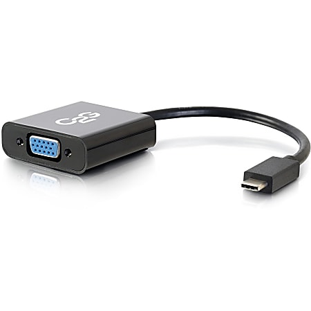 C2G USB C to VGA Adapter - USB C 3.1 - External video adapter - USB-C 3.1 - D-Sub - black