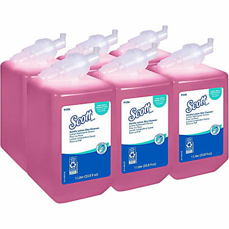 Scott Gentle Lotion Skin Cleanser - Lotion - 1.06 quart - Push Pump - For Normal Skin - pH Balanced - 6 / Carton