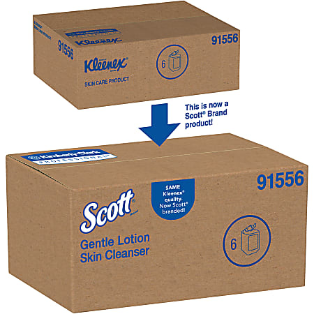 Scott Gentle Lotion Skin Cleanser - Lotion - 1.06 quart - Push Pump - For Normal Skin - pH Balanced - 6 / Carton