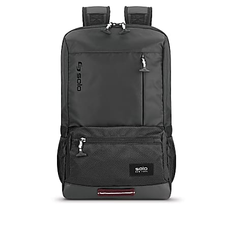 Solo New York Draft Laptop Backpack Black Office Depot