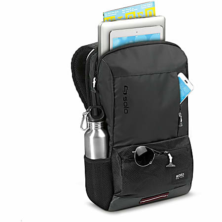 Solo New York Draft Laptop Backpack Black Office Depot