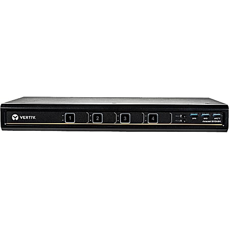 Vertiv Avocent 4-Port HDMI 4K Ultra HD KVM Switch - 4 Computer(s) - 1 Local User(s) - 3840 x 2160 - 13 x USB - 5 x HDMI - Desktop
