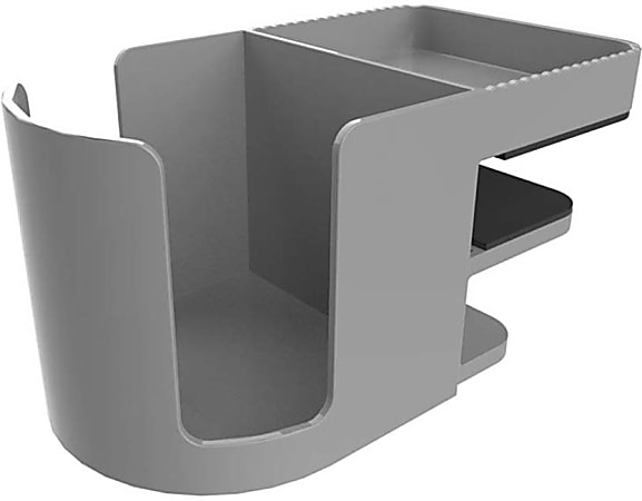 Deflecto Standing Desk Cup Holder Organizer, Gray