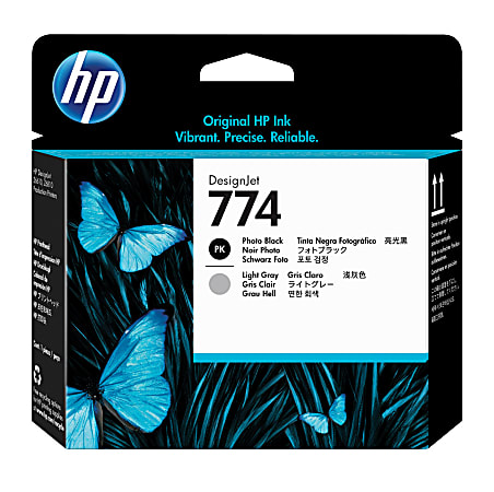 HP 774 Photo Black/Light Gray DesignJet Printhead (P2W00A)