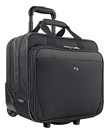 Solo New York Classic Rolling Carrying Case For 17.3" Laptops, Black