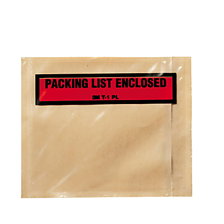 Scotch® Full Print Packing List Envelopes F1, 4.5 in x 5.5 in, 1000 Mailers/Pack