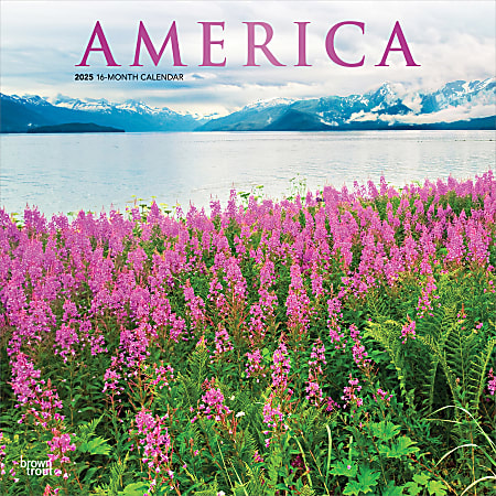2025 BrownTrout America Monthly Plastic-Free Square Wall Calendar, 12" x 12", America Regional, January to December 2025, 9781975474447