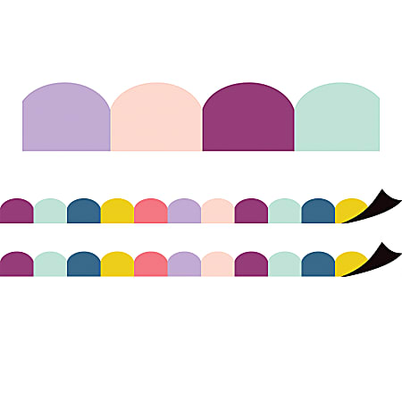 Teacher Created Resources Magnetic Border, Oh Happy Day Scalloped, 24' Per Pack, Set Of 2 Packs