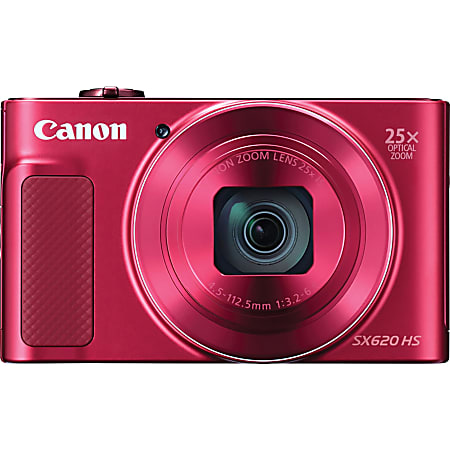 Canon PowerShot SX620 HS 20.2 Megapixel Compact Camera - Red - 1/2.3" Sensor - Autofocus - 3"LCD - 25x Optical Zoom - 4x Digital Zoom - Optical (IS) - 5184 x 3888 Image - 1920 x 1080 Video - HD Movie Mode - Wireless LAN