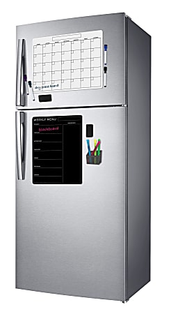 Office Depot® Brand Magnetic Dry-Erase/Blackboard Menu And Calendar Combo  Set, 17