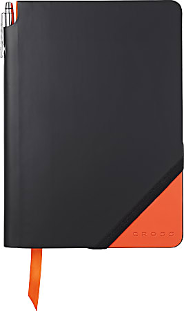 Cross Jotzone Journal, 6" x 8 1/4", Black/Orange