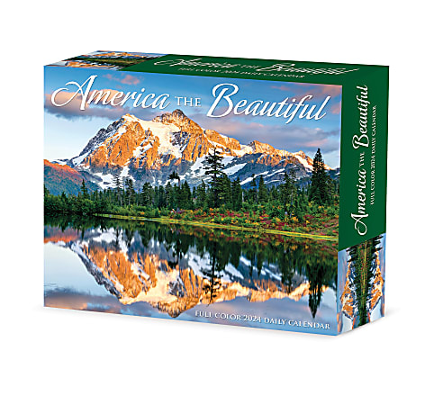 2024 Willow Creek Press Page-A-Day Daily Desk Calendar, 5" x 6", America the Beautiful, January To December