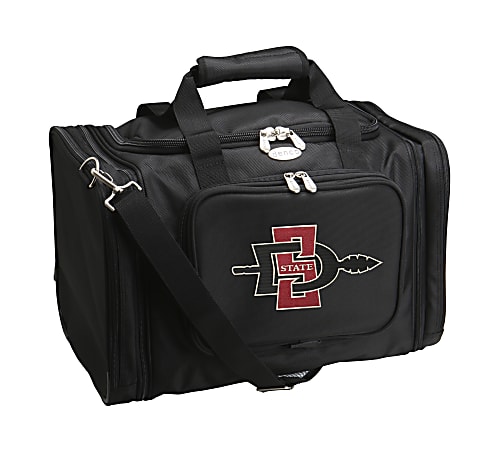 Denco Sports Luggage Expandable Travel Duffel Bag, San Diego State Aztecs, 12 1/2"H x 18" - 22"W x 12"D, Black