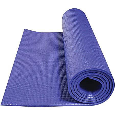 GoFit Double-Thick Yoga Mat, 0.3"H x 24"W x 68"Dm Sapphire Blue