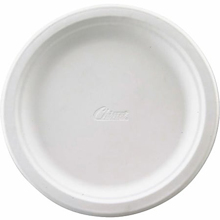 AJM Packaging Gold Label Coated Paper Plate, White, 6 - 12 pack, 100 each