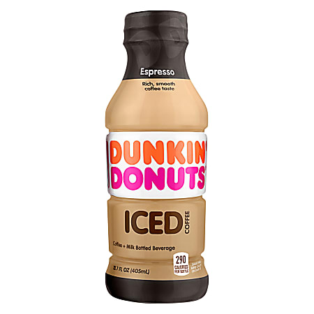 Dunkin' Donuts® Ready-To-Drink Iced Coffee, Espresso, 13.7 Oz Bag