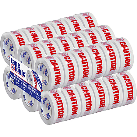 Tape Logic® Pre-Printed Carton Sealing Tape, "Caution - If Seal Is Broken…", 2" x 110 Yd., Red/White, Case Of 36