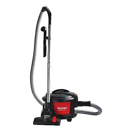 Sanitaire Quiet Clean® Bagless Canister Vacuum, Black/Red