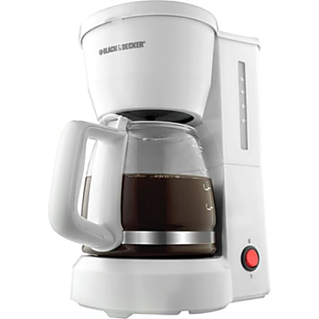 Black + Decker 5-Cup Switch Coffee Maker, White, DCM600W