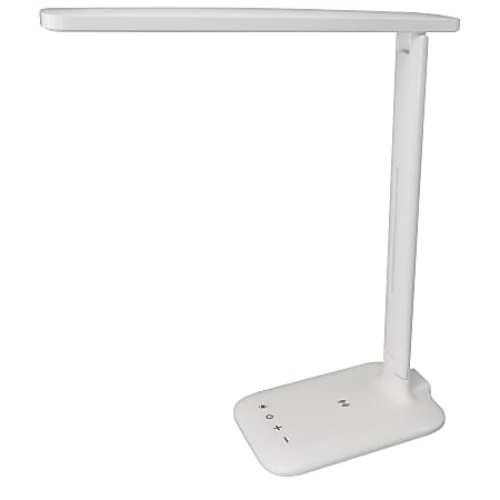 iLive LED Desk Lamp With Wireless Charging 13 H White Office Depot