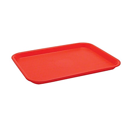 Carlisle Cafe Food Tray, 13/16"H x 14"W x 10"D, Red