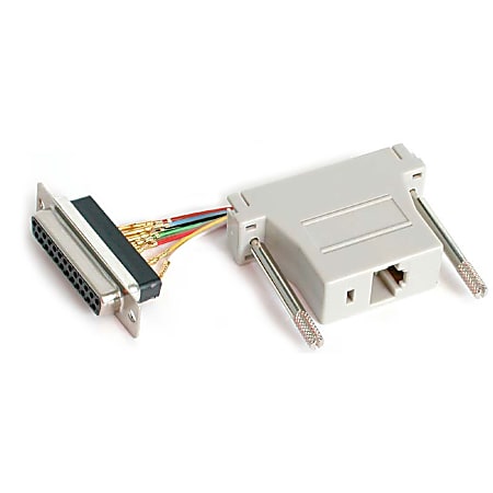 StarTech DB25 to RJ45 Modular Adapter - Serial adapter - DB-25 (F) - RJ-45 (F) - Convert a DB25 male connector to an RJ45 female connector