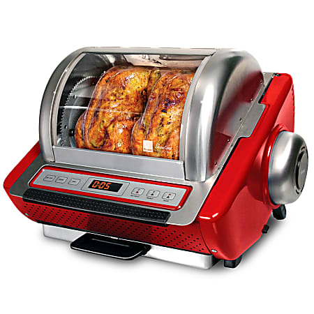 Ronco EZ Store Rotisserie Oven Red Office Depot