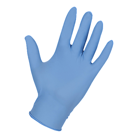 Genuine Joe Disposable Powder-Free Nitrile Gloves, Medium, 5 Mil, Blue, Box Of 100