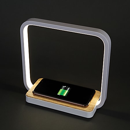 OttLite Wireless Charging Station With Night Light 8 34 H Office Depot