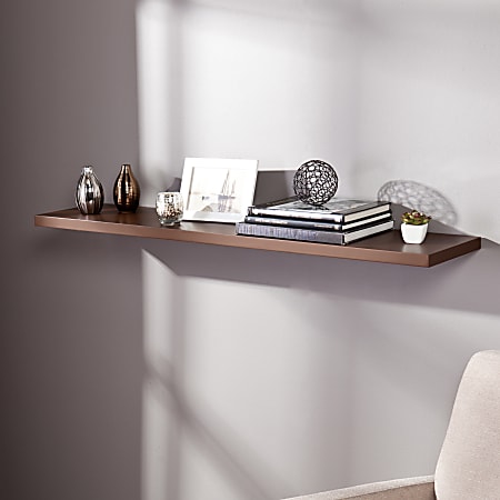 Southern Enterprises Aspen Floating Shelf, 48"W, Chocolate