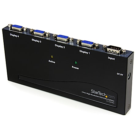 StarTech.com StarTech.com 4 Port High Resolution VGA Video Splitter - 300 MHz - VideoView Pro 47 Port High Resolution 300 MHz Video Splitter