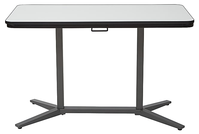 Office Star™ Pro Line II Dry-Erase Pneumatic Height Adjustable Table, White/Titanium