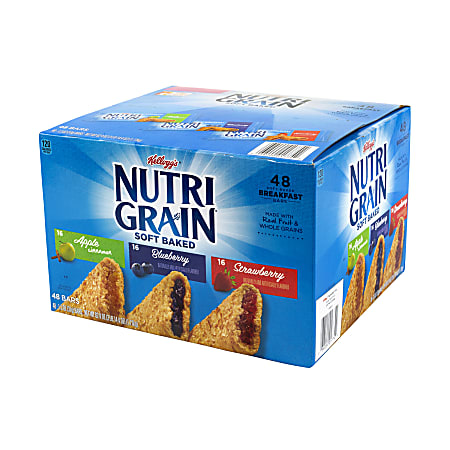 NUTRI-GRAIN Soft Baked Breakfast Bars Variety, 1.3 oz, 48 Count