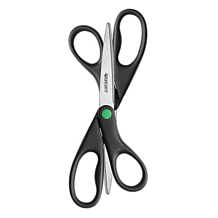 Westcott® KleenEarth All-Purpose Scissors, 8", Straight, Black, Pack Of 2