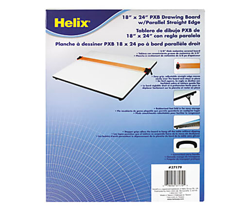 Helix Parallel Straight Edge Drawing Board - Plastic - White - 1 Each