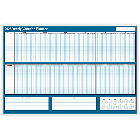 ComplyRight 2024 Calendar Planner, 36" x 24", Yearly Vacation