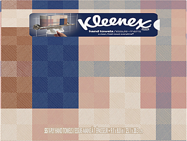 Kleenex® Holiday Hand Towels, 9” x 6-13/16”, White, Pack Of 55 Towels