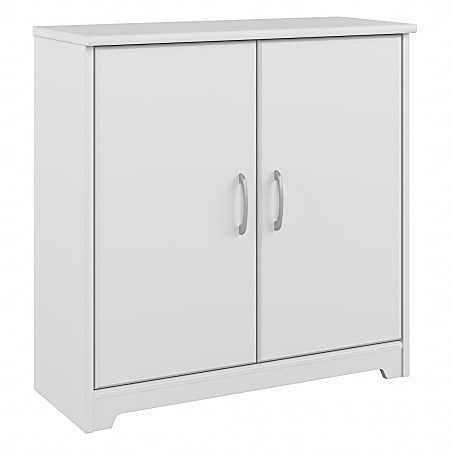 Bush® Furniture Cabot Small 30"W Storage Cabinet With Doors, White, Standard Delivery