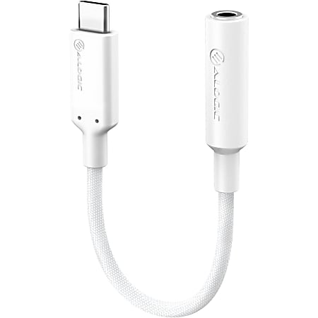 ALOGIC Elements PRO 10cm USB-C to 3.5mm Audio Adapter, 3.94", White