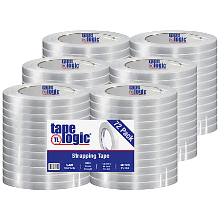Tape Logic® 1400 Strapping Tape, 1/2" x 60 Yd., Clear, Case Of 72