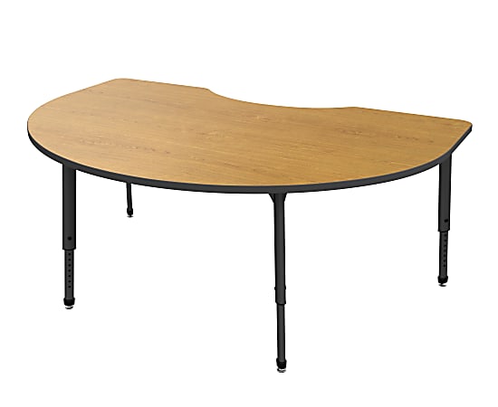 Marco Group Apex™ Series Adjustable Height Kidney Table, Solar Oak/Black